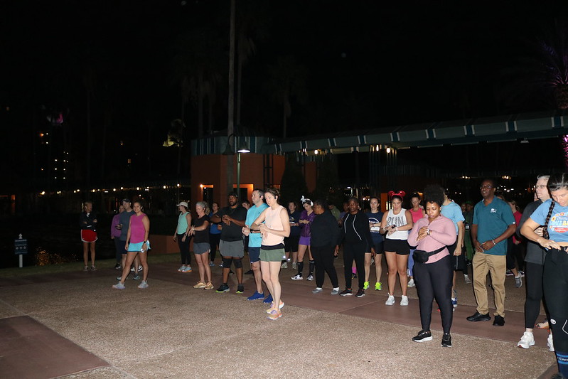 Runners from the OLC Accelerate 2024 5k line up at the start of the race.