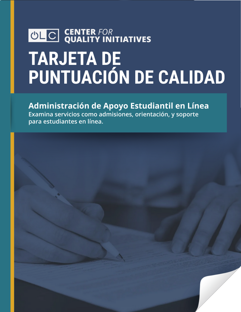 Administration of Online Student Support Spanish Scorecard Cover